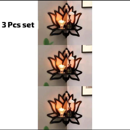 3 Pcs Lotus Shaped Wall Shelf