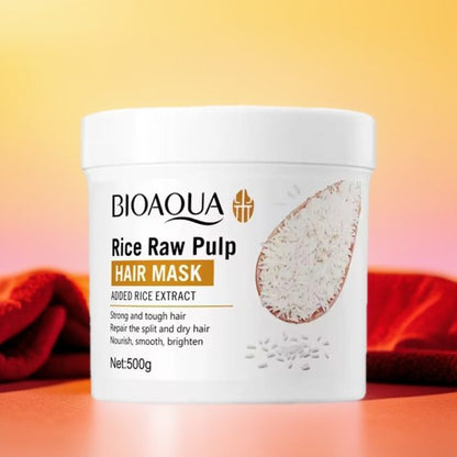 Bioaqua Rice Raw Pulp Hair Mask 500g