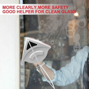 Double Side Magnetic Window Cleaner| Triangle Double Sided Magnetic Glass Cleaning (random Color)