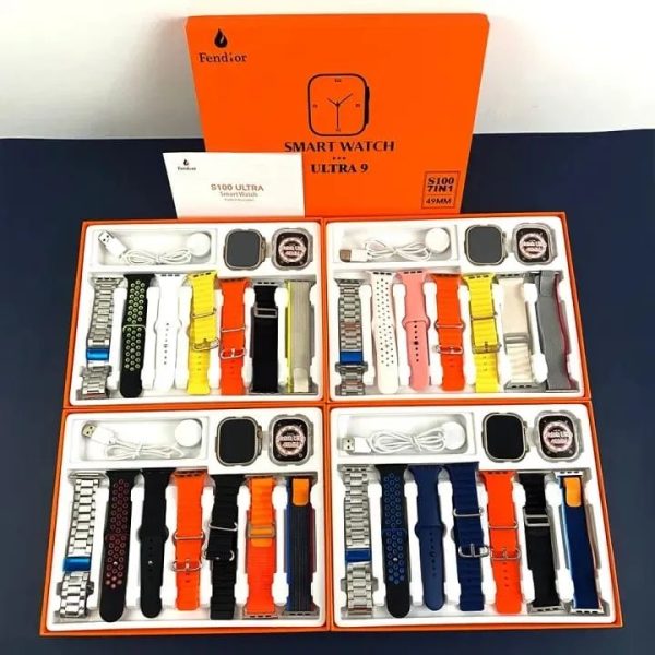 Fendior S100 Ultra Smart Watch 7in1 Straps Random Color